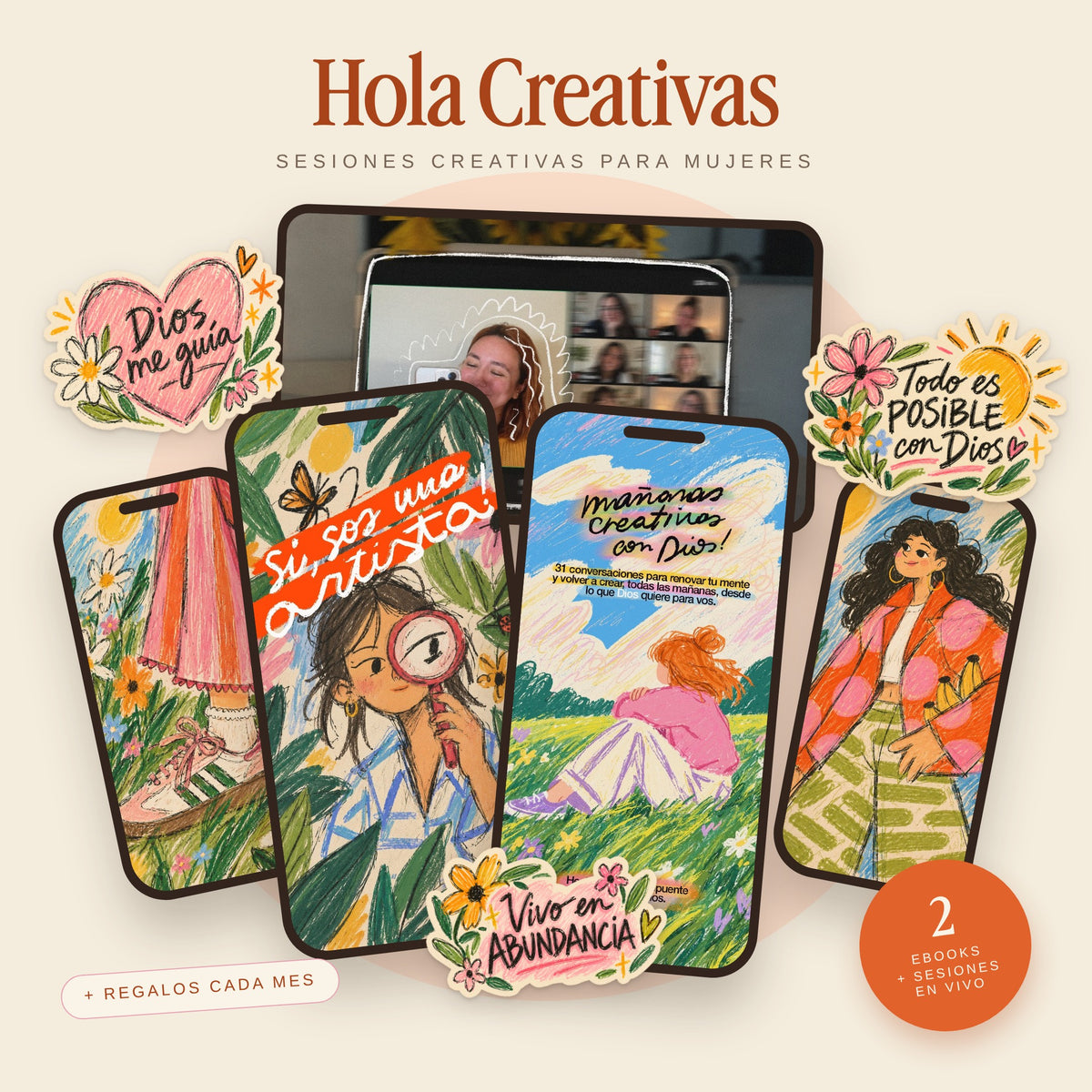 Sesiones creativas para mujeres + Ebooks